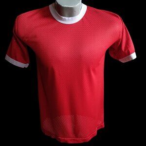 Men's Small Vintage T-shirt Single Stitch Mesh Ringer "8" 1980's Nylon USA Indy